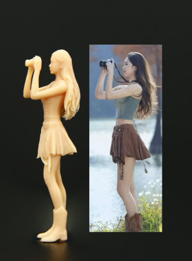 海叔164拍照美女微缩模型143