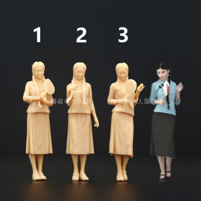 民国装美女164微缩人偶模型143