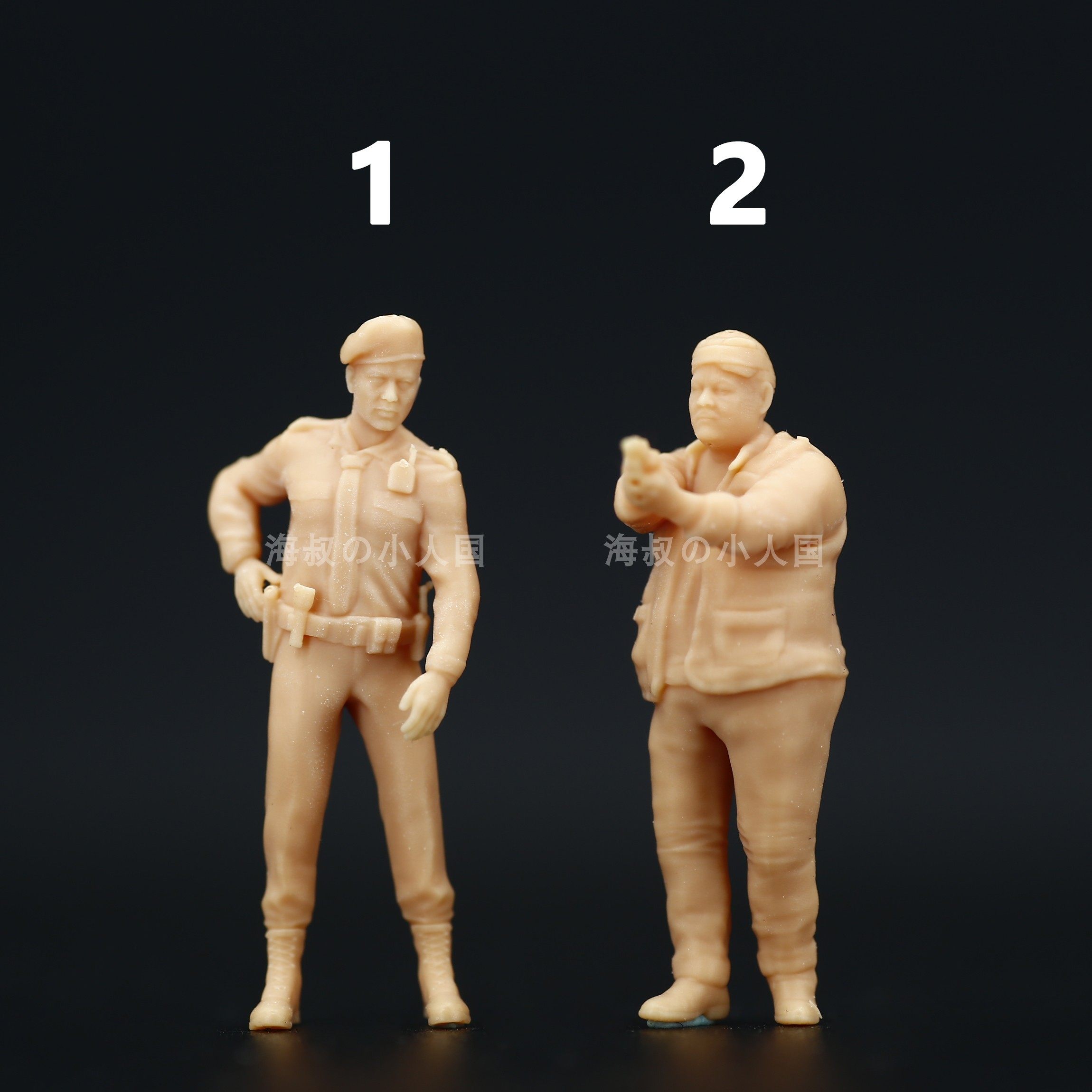 l323香港警察ptu机动部队任达华肥雪1:64人偶1:43模型手办1:87