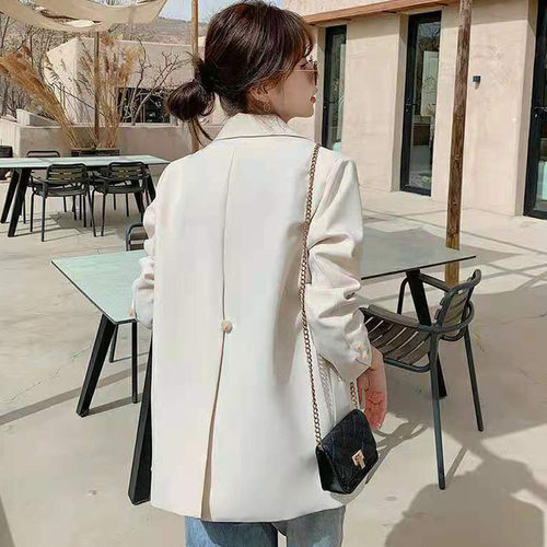悦西眉常规韩版长袖扣子西装百搭