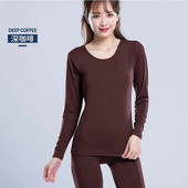 舞蹈瑜伽打底保暖女 纯内衣女美体秋衣秋裤 薄款 贴身家居睡衣女套装