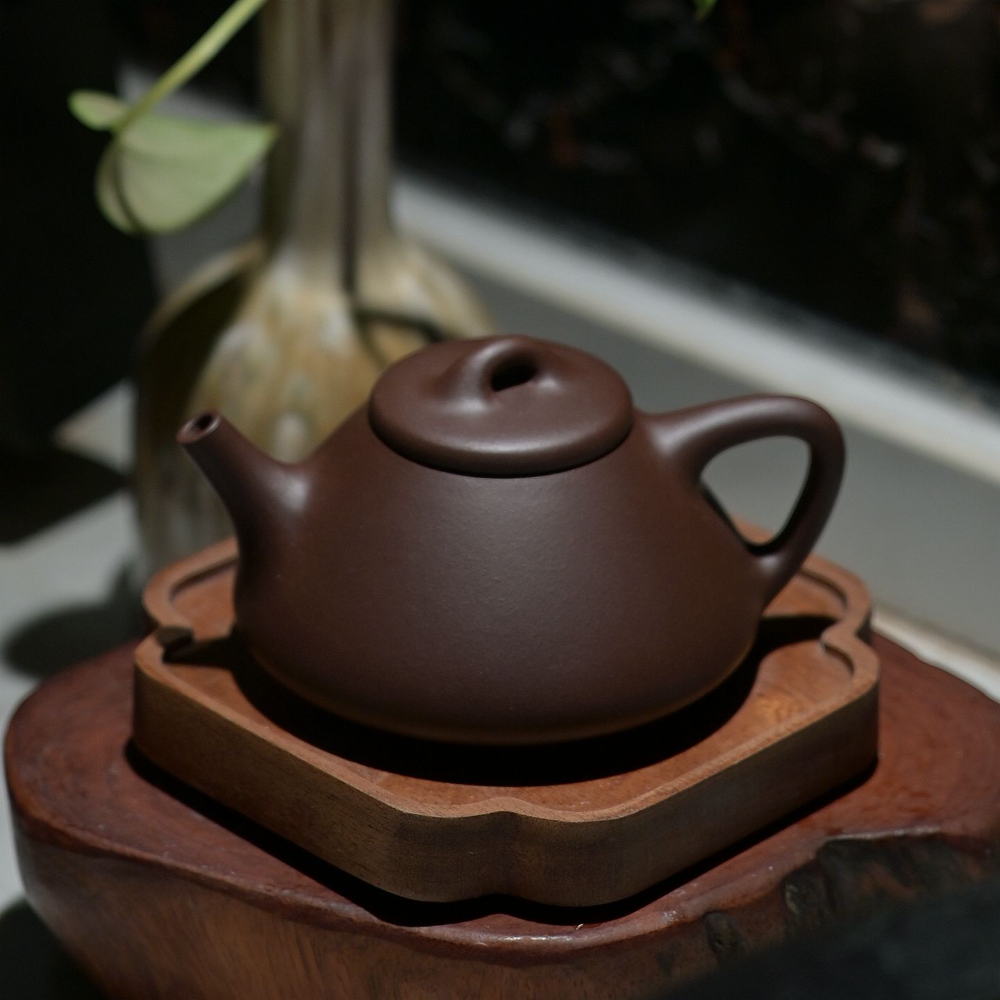 汲氏陶艺汲老推荐李彩霞半手工原矿紫泥180cc子冶石瓢壶宜兴紫砂