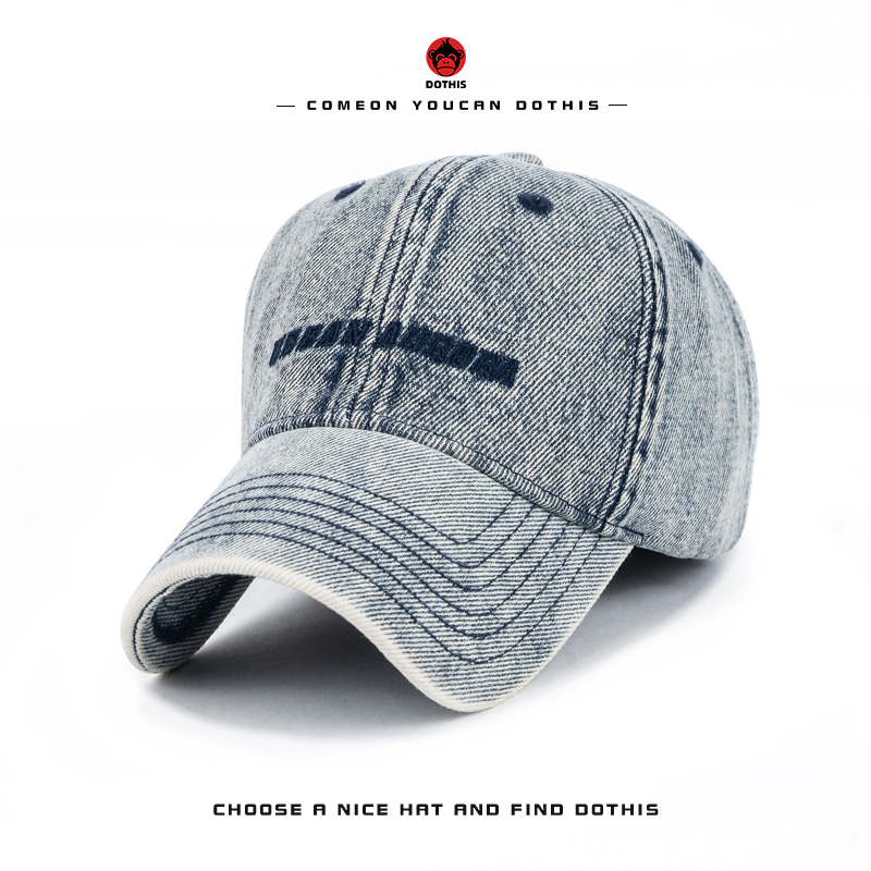 牛仔棒球帽男士女士四季遮阳复古