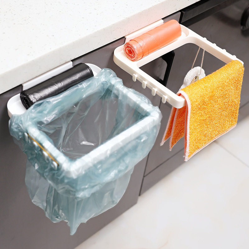 厨房垃圾袋收纳架免打孔壁挂式垃圾桶家用橱柜门后悬挂式垃圾袋架,家庭/个人清洁工具,垃圾架,淘宝优惠券,粉丝福利购,淘宝优惠卷