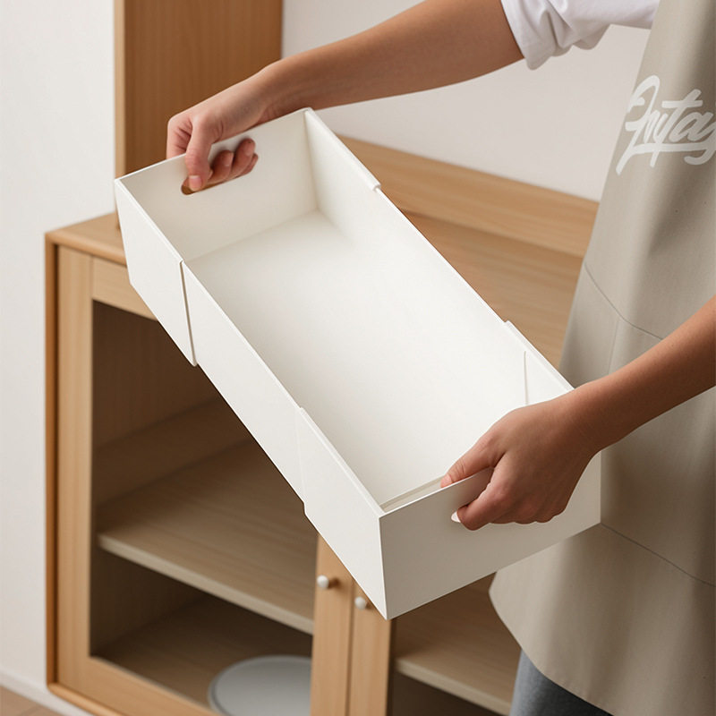 家用折叠收纳筐大容量可叠加桌面零食饮料杂物镂空文具书本收纳盒,收纳整理,桌面收纳盒,淘宝优惠券,粉丝福利购,淘宝优惠卷