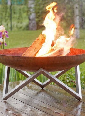 户外庭院酒店柴火烤炉篝火盆晚会民宿营地围炉煮茶烤肉炭盆防火架