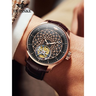 瑞士男机械表镂空8002欧品客旗舰店商务品牌十大手表男表防水高档