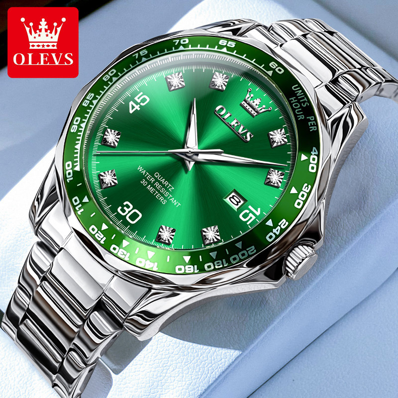瑞士认证欧利时绿水鬼手表男士机