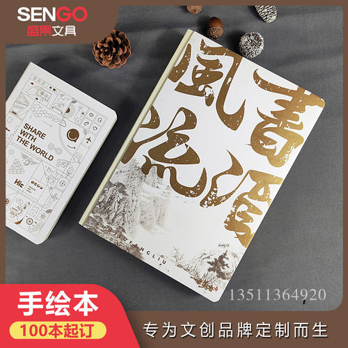 文创手绘插画笔记本定制
