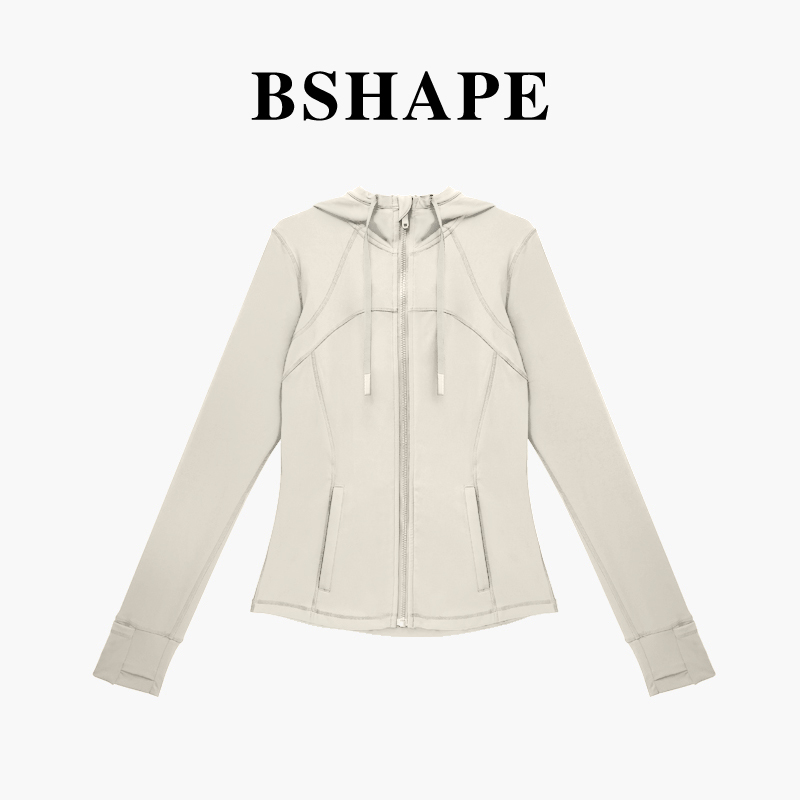 白 瑜伽服【DF】普拉提健身服晨跑运动服女修身显瘦外套3561