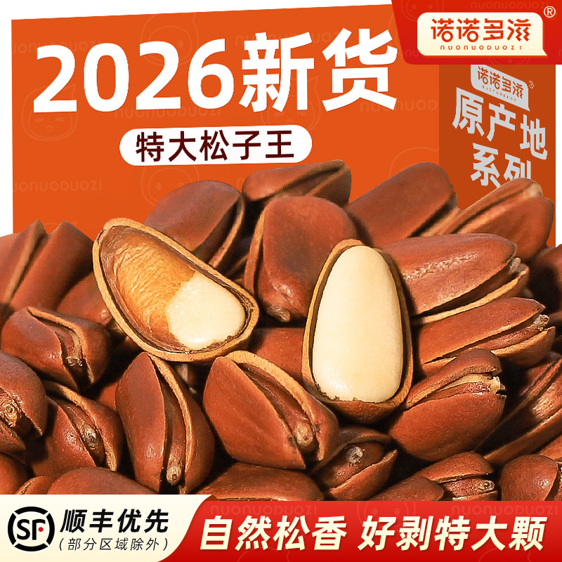 2026新货东北松子开口野生非特级特大东北红松籽原味新鲜坚果干果