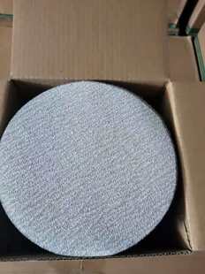 MT 5寸圆白砂植绒圆盘砂纸背绒干磨砂纸白色拉绒抛光干磨砂纸