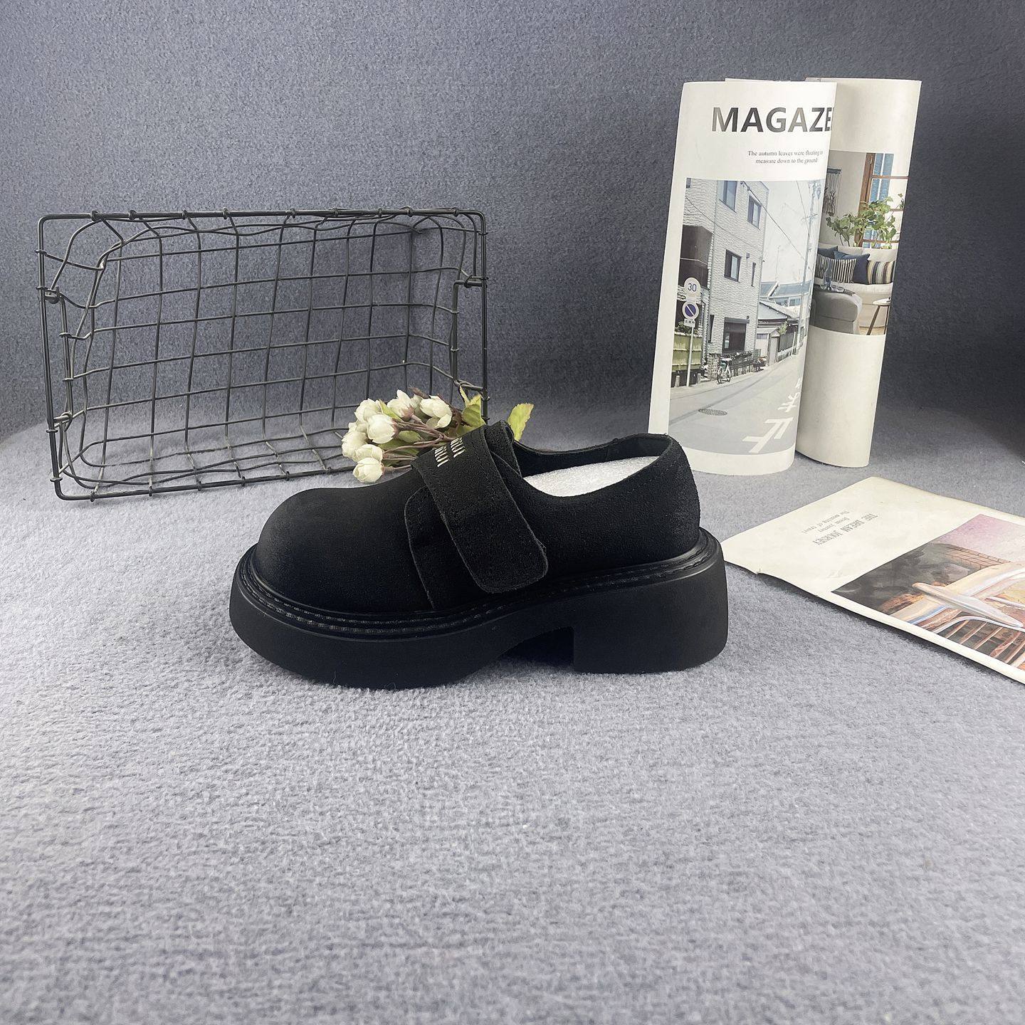 真皮专柜断码秋冬新款磨砂牛皮大头厚底勃肯鞋魔术贴加绒乐福鞋女,女鞋,勃肯鞋/软木鞋,淘宝优惠券,粉丝福利购,淘宝优惠卷