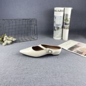 夏季 穆勒鞋 新款 尖头纯色软皮包头凉拖外穿低跟时尚 女 法式 专柜断码