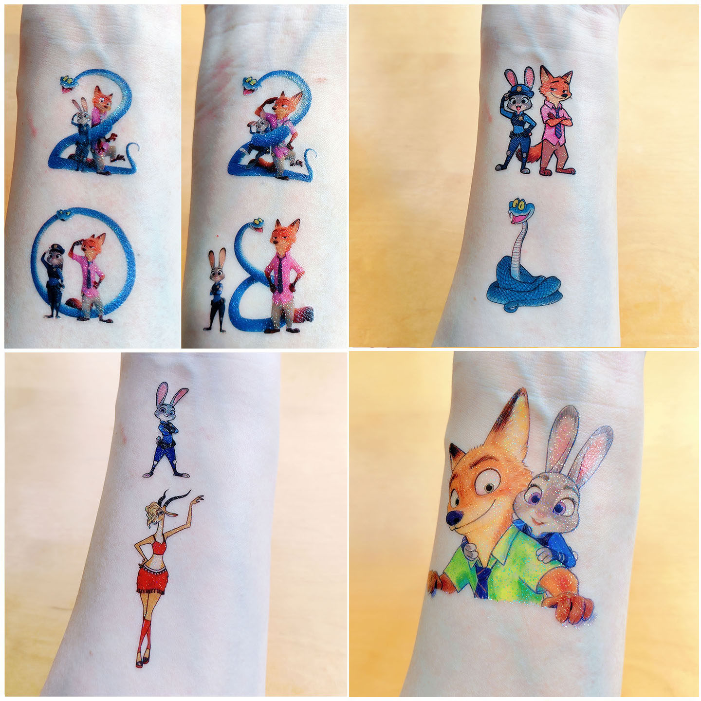 疯狂动物城2闪粉纹身贴节日礼物