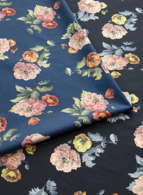 英国正品liberty100支Tana长纤棉面料手工DIY服装布摄政风格牡丹