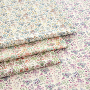 日本liberty进口100支有机Tana棉布料夏手工DIY面料肯纳沃思花园
