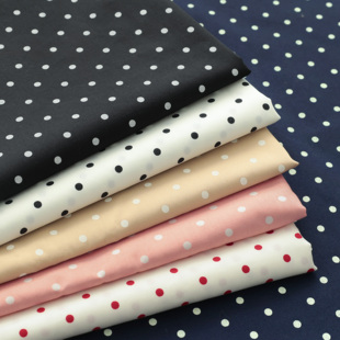 日本进口布料40支纯棉面料服装 手工多色连衣裙外套上衣布简约圆点