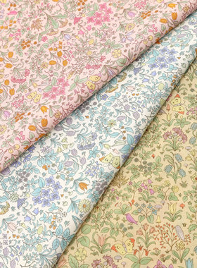 日本进口英国名画联名系列莫里斯60支lawn棉面料沃西草地柔软透气