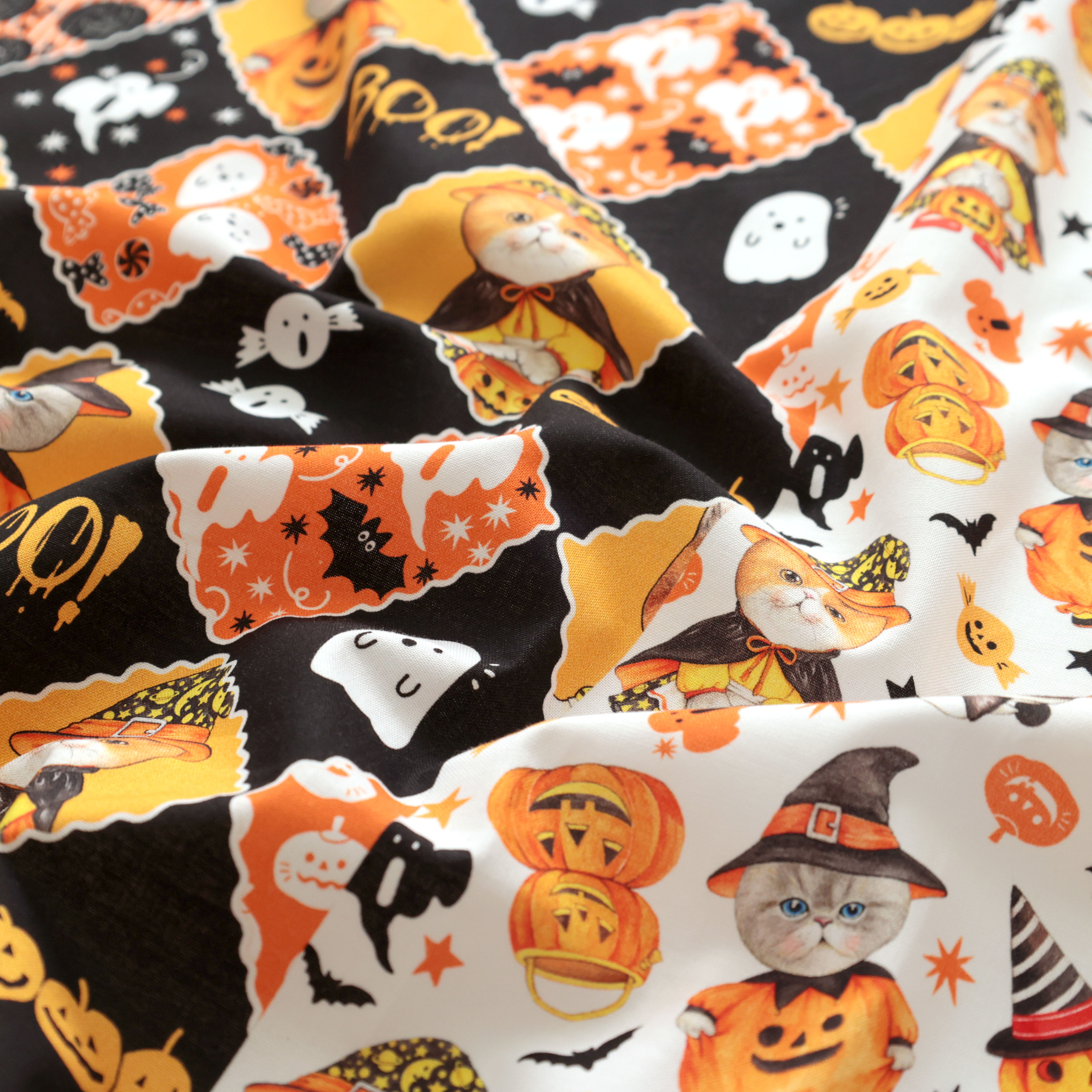 韩国猫叔叔20支纯棉卡通双向面料