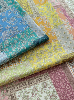 日本进口纯棉布料80支Lawn棉连衣裙面料轻薄手工上衣服装春日花园