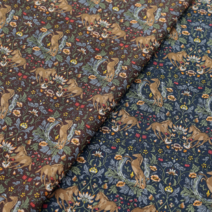 日本进口cosmo20支纯棉面料手工柔软家居布艺舒适服装 布锦簇骏马