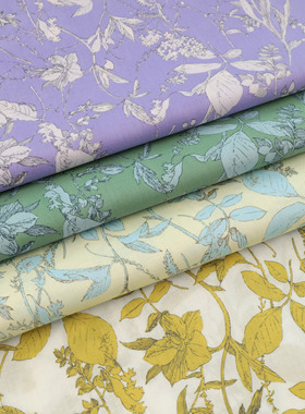 日本进口纯棉布料sunwell60支有机棉diy上衣连衣裙服装面料慕春光