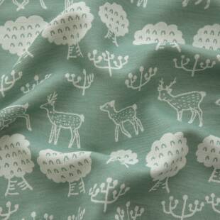 日本进口播州织纯棉色织提花柔软面料手工DIY上衣服装 布料森屿鹿