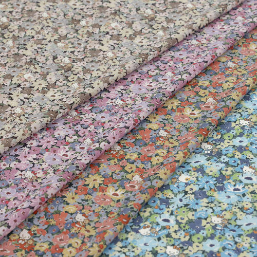 日本liberty进口100支Tana棉面料三丽鸥联名款手工DIY花田凯蒂猫