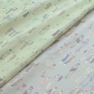 英国正品 布料西塘风景 liberty100支lawn长纤棉面料手工连衣裙服装