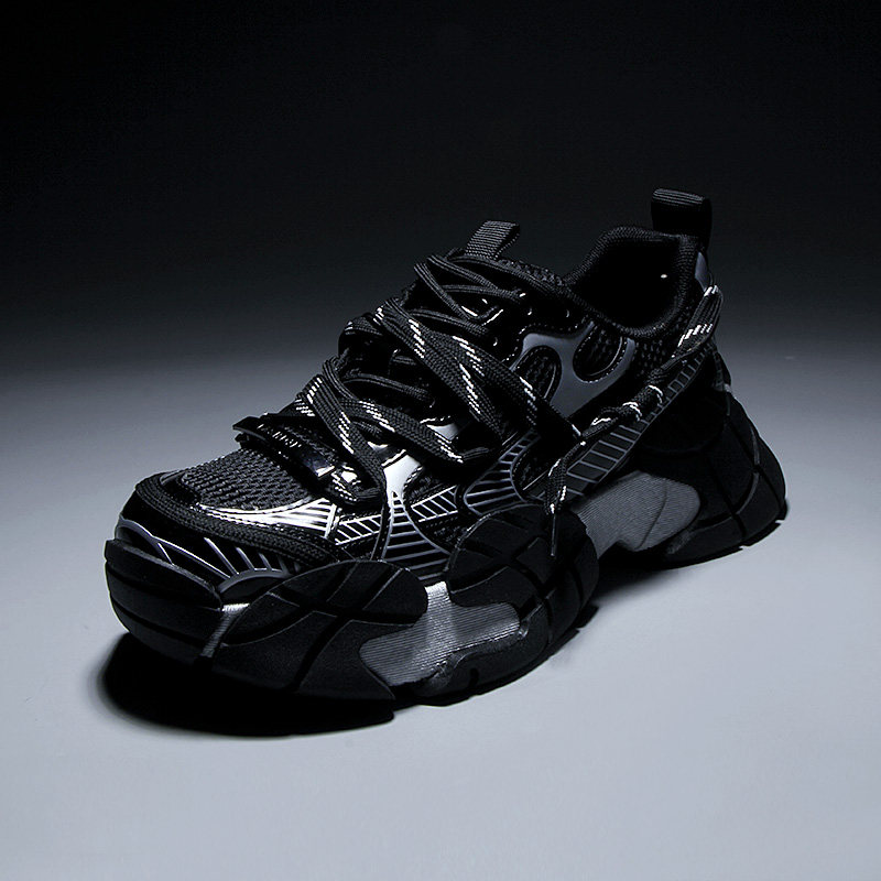 2026春季新款拼色老爹鞋男士时尚休闲鞋黑色网面透气厚底百搭男鞋,流行男鞋,老爹鞋,淘宝优惠券,粉丝福利购,淘宝优惠卷