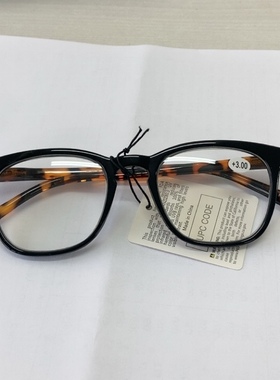 出口高品质男女款老花镜中老年老光镜弹簧脚高清耐磨树脂片大方框