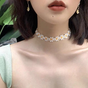 森系小清新蕾丝刺绣choker项圈田园风叠戴花边设计个性项链颈饰品