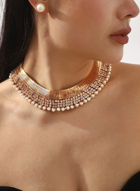 重工夸张多层金属爪链项链