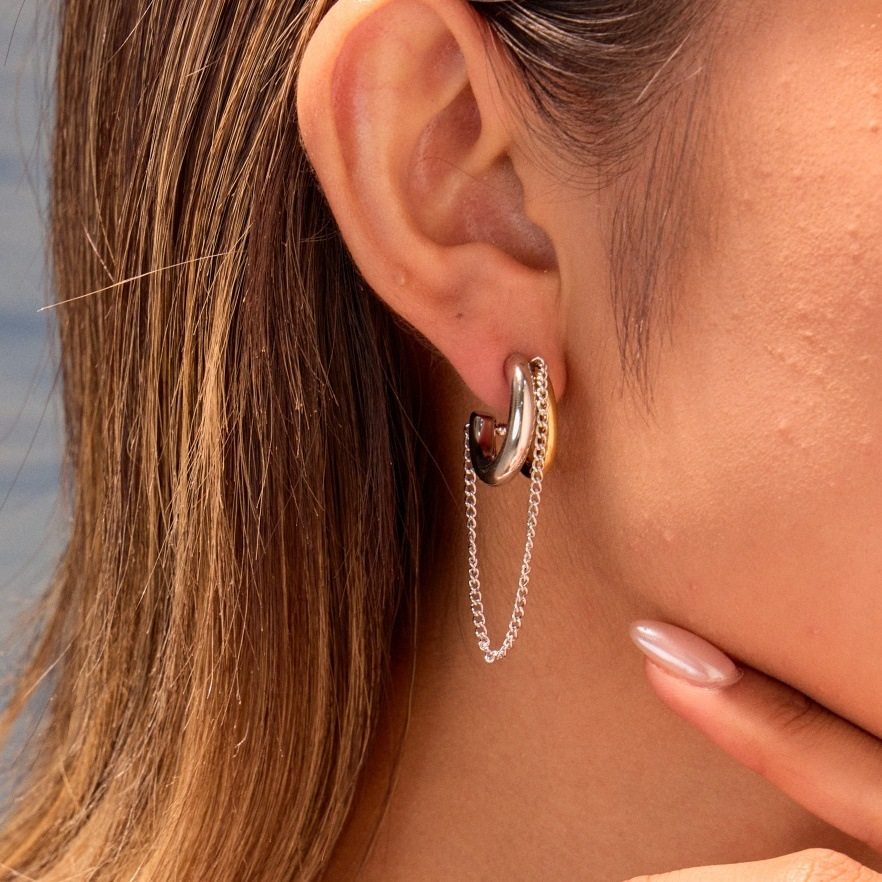 跨境欧美时尚个性ins流苏不锈钢耳环镀真金设计感小众耳饰品,饰品/流行首饰/时尚饰品新,耳环,淘宝优惠券,粉丝福利购,淘宝优惠卷