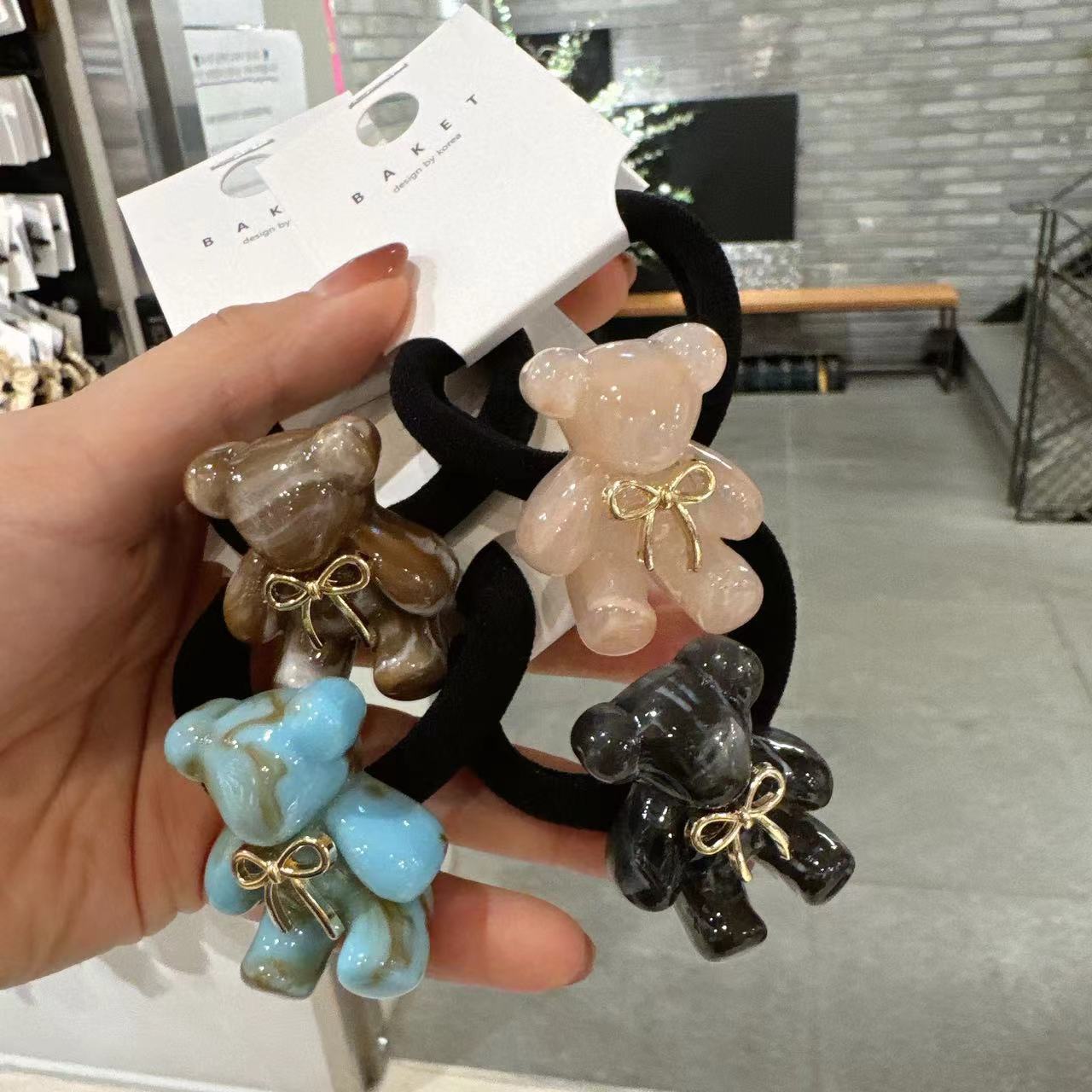 彩色小熊发绳可爱少女粗皮筋