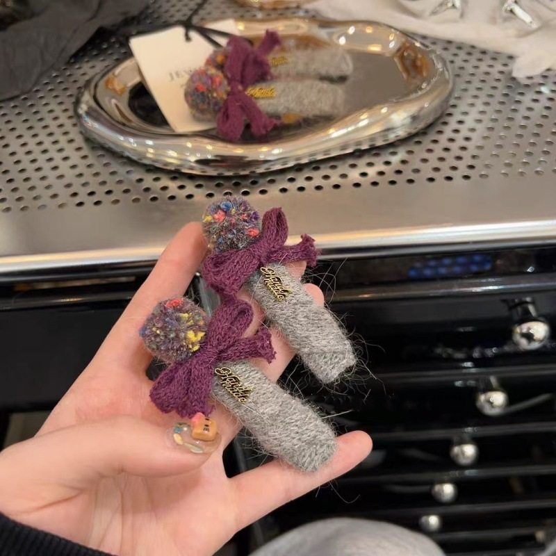 韩系ins东大门高端蝴蝶结碎发夹 甜美毛球对夹前额刘海夹侧边夹,饰品/流行首饰/时尚饰品新,民族风发饰,淘宝优惠券,粉丝福利购,淘宝优惠卷