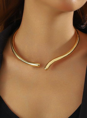 项圈夸张几何金属开口颈圈