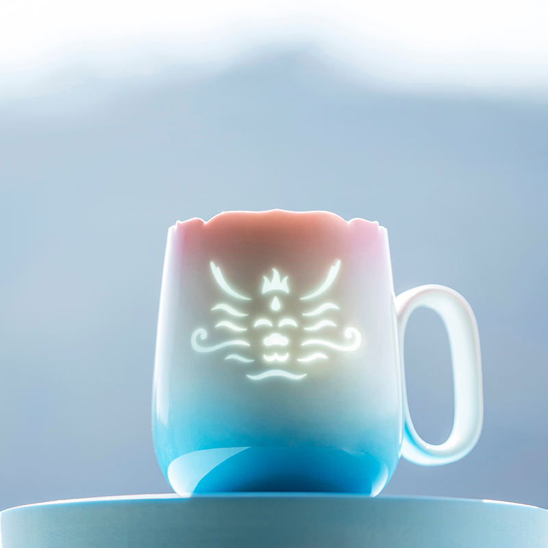 龙颜大悦玲珑马克杯茶杯生日礼物
