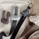 发夹收纳带～韩系ins卡通布艺可爱蘑菇兔子发饰展示挂壁装 饰绳