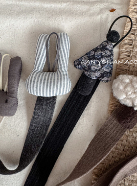 发夹收纳带～韩系ins卡通布艺可爱蘑菇兔子发饰展示挂壁装饰绳