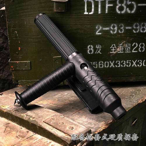 便携 T 型机械伸缩拐 高强度合金材质 执勤巡逻户外随身防护装备