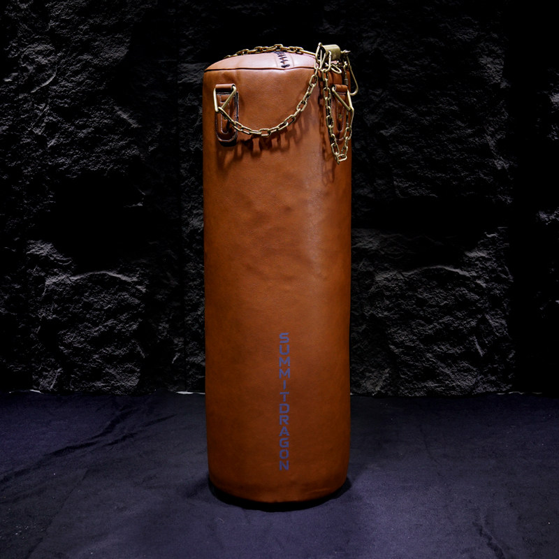 会所高端复古棕超纤拳击沙袋家用别墅俱乐部斗训练吊式实心沙包