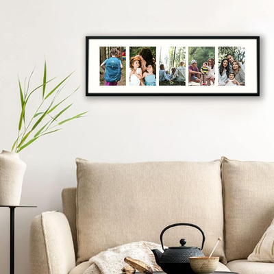 7寸组合相框三联框黑色长条相框