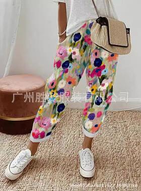 2024 Leisure Waistband New Digital Printed Women's Wear