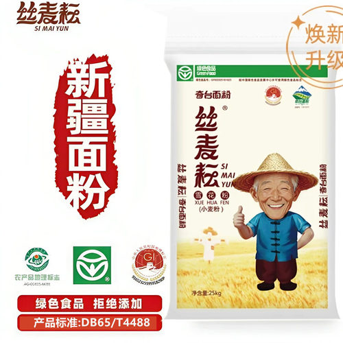 丝麦耘新疆奇台面粉中高筋雪花粉