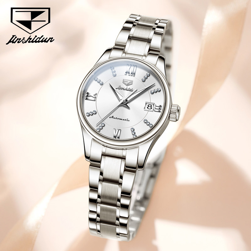 金仕盾手表女士机械表全自动简约气质商务瑞士品牌正品女表防水