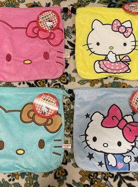 hello-Kitty猫毛绒抽绳式束口袋出行收纳袋化妆包立拍得相机布袋