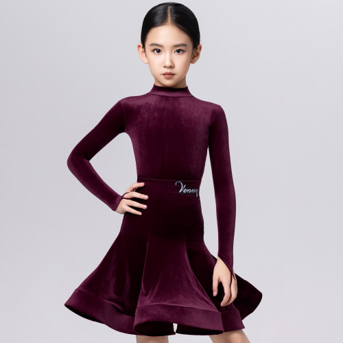 薇妮舞美拉丁舞女儿童比赛规定服