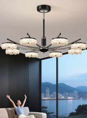 德莱顿意式极简LED客厅吊灯现代简约轻奢多头餐厅卧室灯具